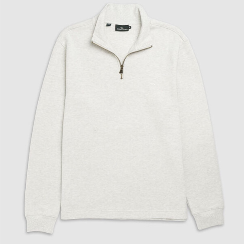 Rodd & Gunn Alton Ave Quarter Zip Sweater in Ice Grey Marle